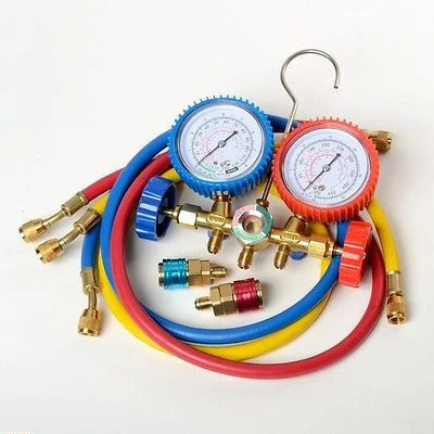 Elite R12 Auto Air Conditioning AC Refrigeration Charging Gauges Set Soft