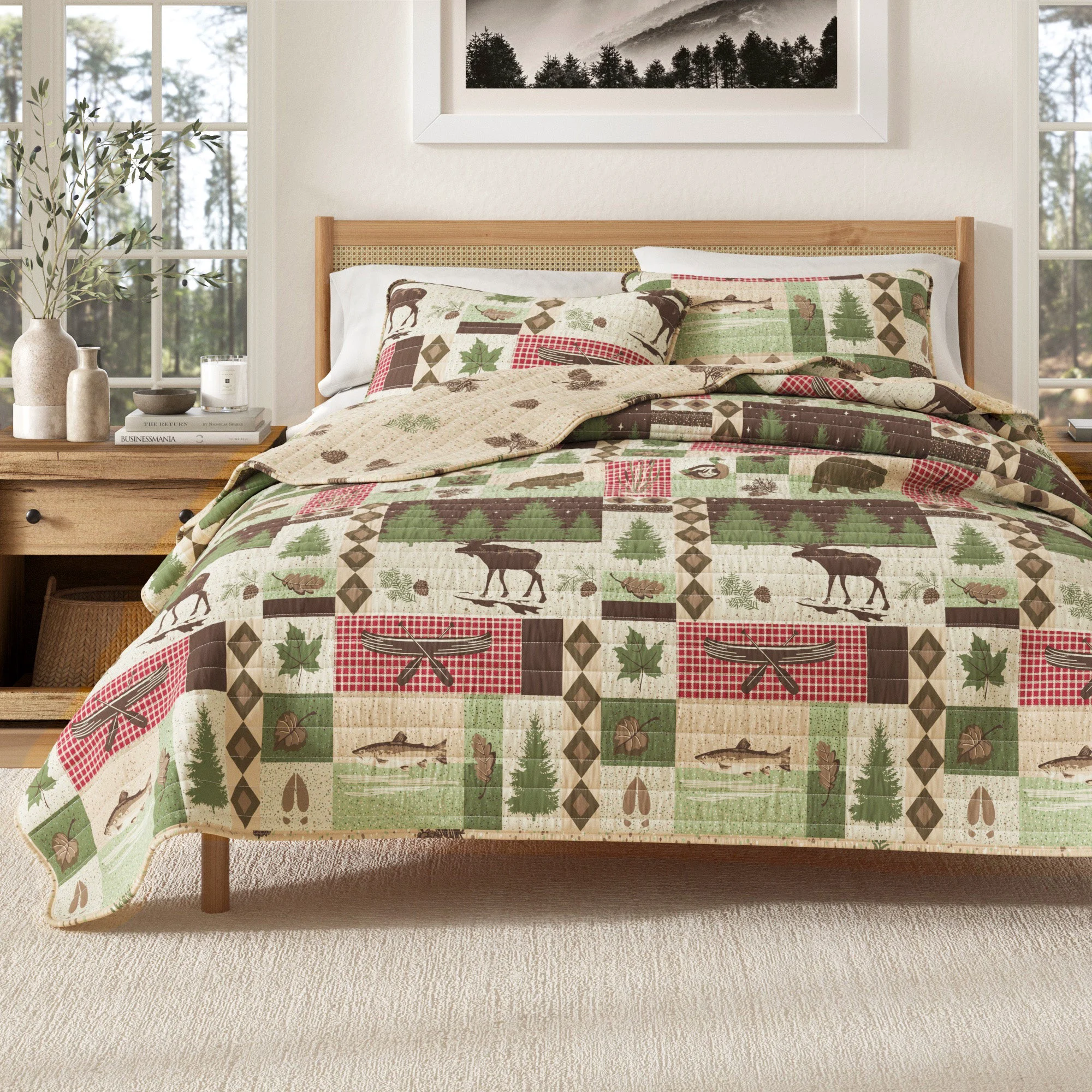 Environmentally Friendly Wilder Collection Lodge Quilt Set Convenient