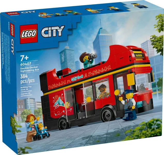 Artisan City Red Double-Decker Sightseeing Bus Fashionable