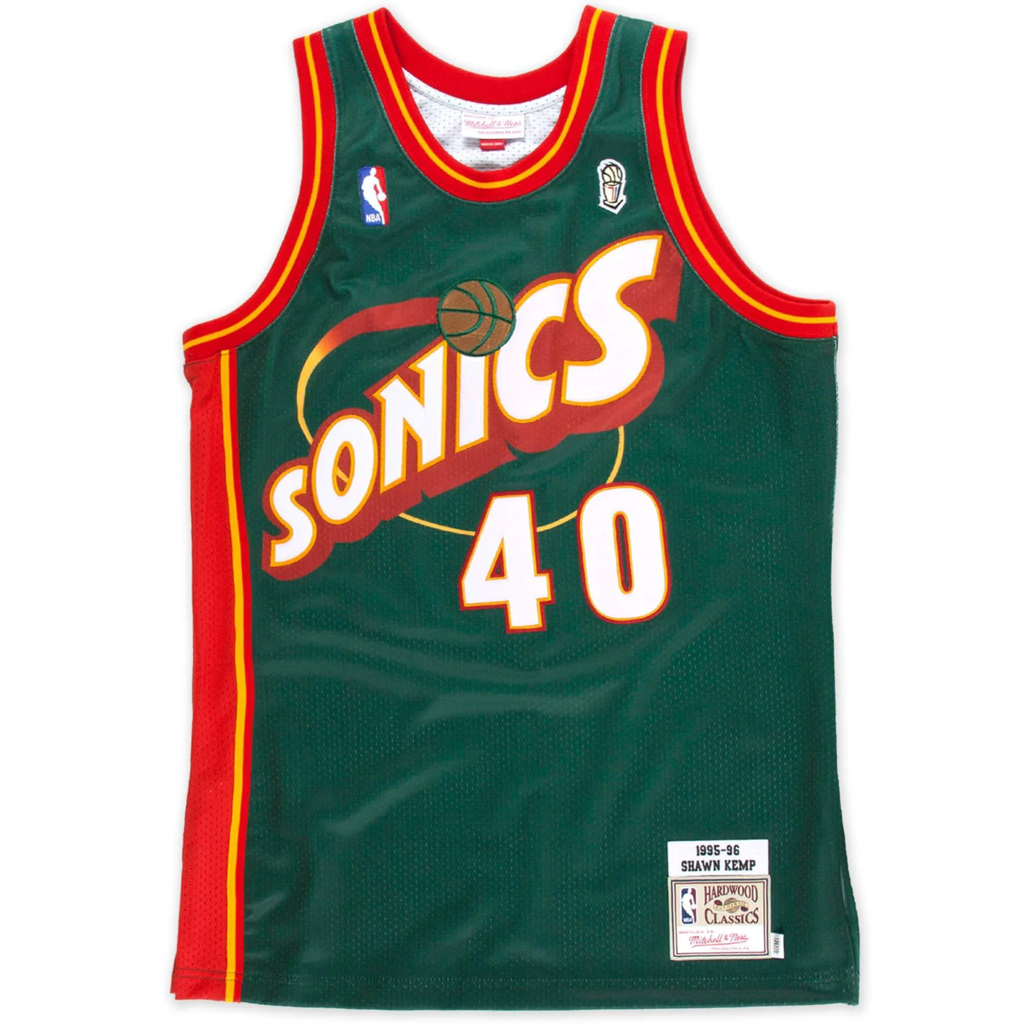 Durable Mitchell Ness Men's NBA Shawn Kemp 1995-96 Jersey Seattle Supersonics Jerseys Effective