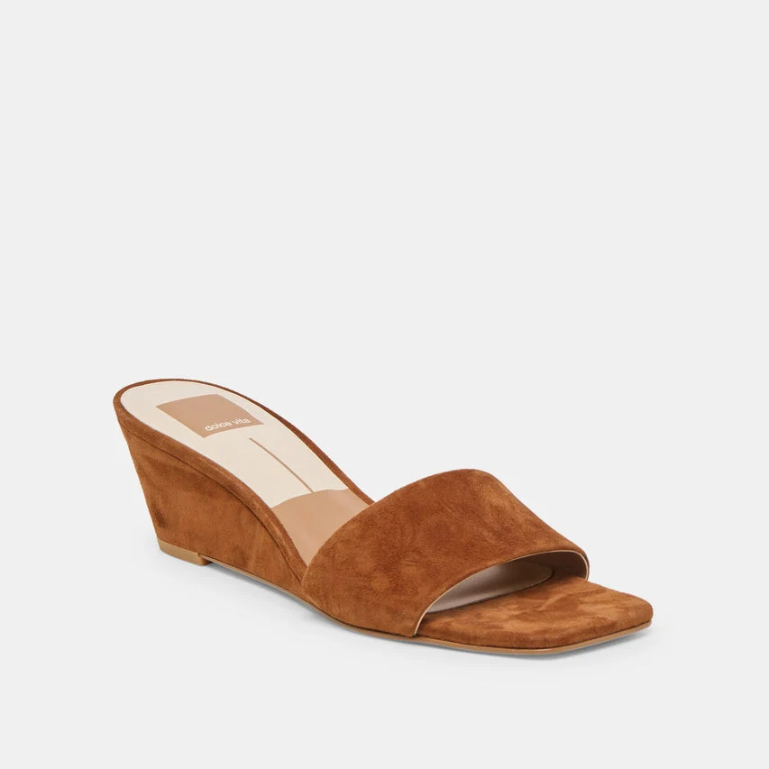 High-Quality Dolce Vita Qaily Heels in Dark Brown Suede Green
