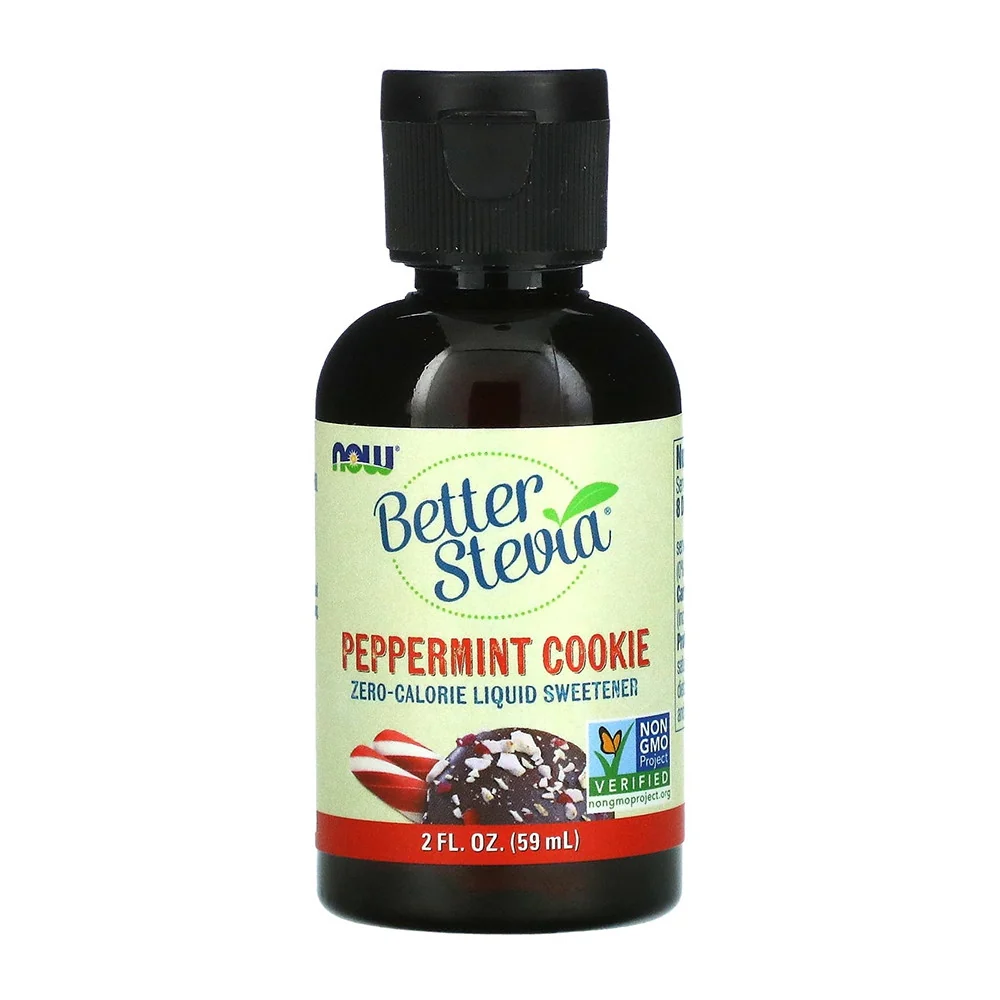 Advanced Now Foods Better Stevia Zero Calorie Liquid Sweetener Peppermint Cookie 2 fl Oz Dependable