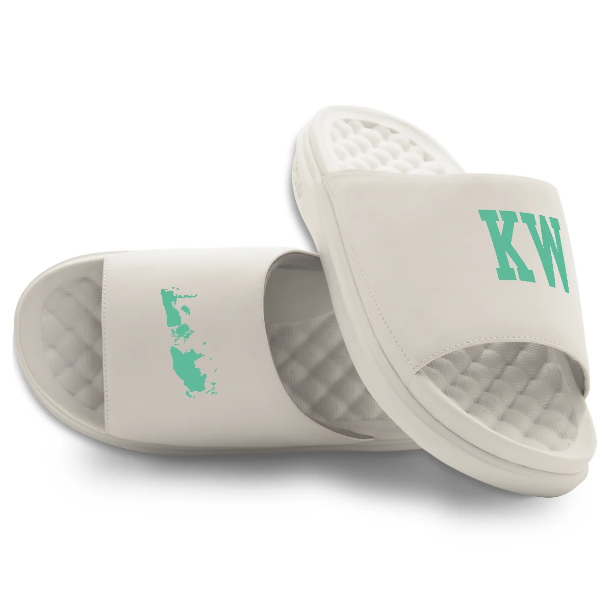 Outstanding Key West Island Outline Motive Slide Sandals High-Performance
