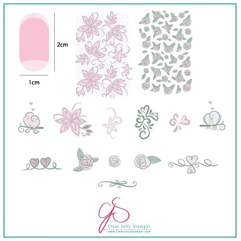 Fast Lace Floral CjSV-25 - Clear Jelly Stamping Plate Quality