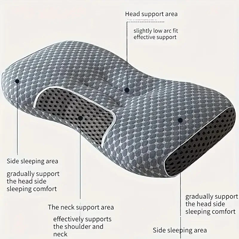 Smooth 3D Knitted Cotton Massage Pillow – Breathable Neck Shoulder Support Classic