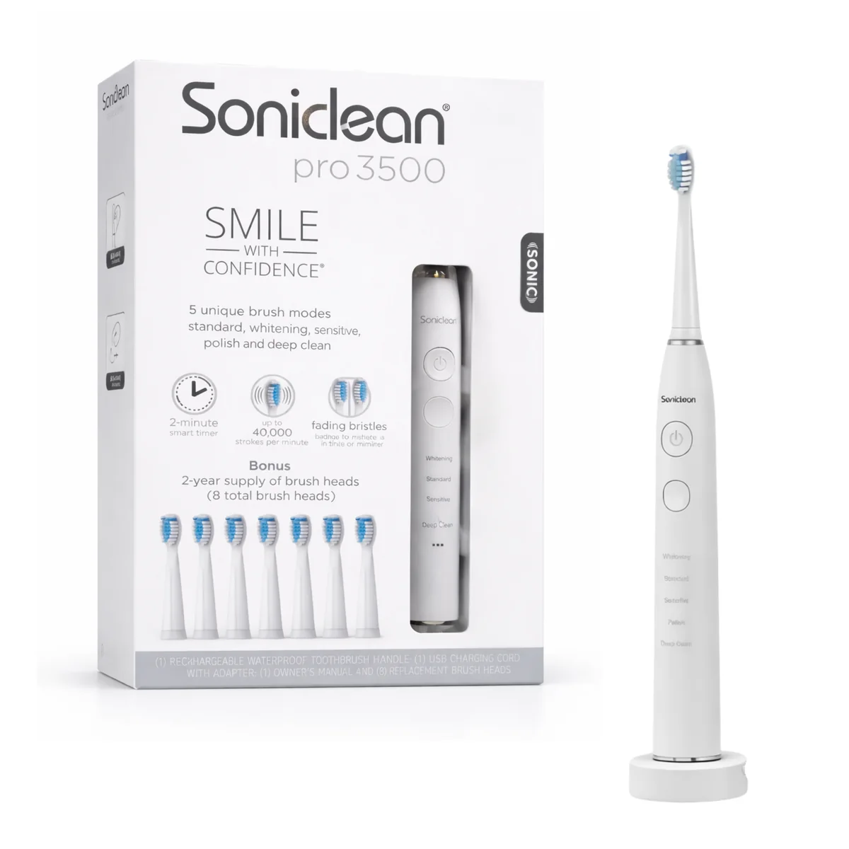 High-Grade Soniclean Pro 3500 Toothbrush Set Traditional
