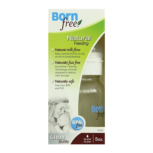 Fine Born Glass Bottle With Active flow Venting Technology - 5 Oz Detailed
