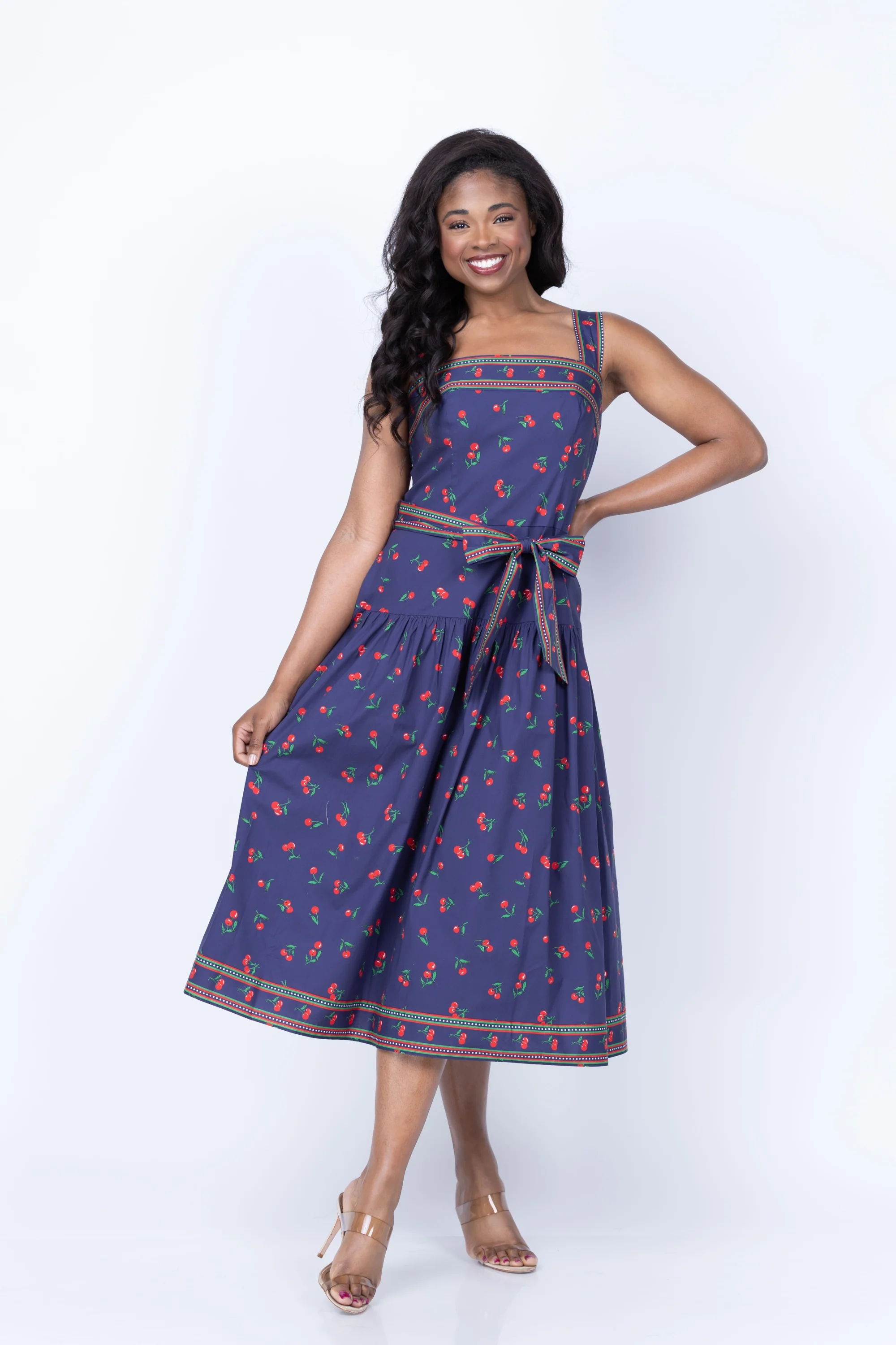 Carefully Designed Shoshanna Kora Dress in Navy Cherry Durable