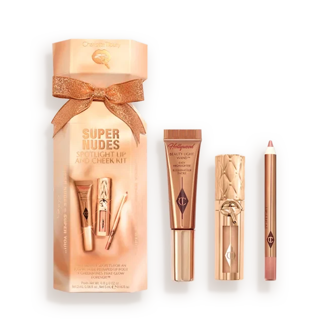 Top-Quality CHARLOTTE TILBURY SUPER NUDES SPOTLIGHT LIP AND CHEEK KIT LIP CHEEK KIT Minimalist