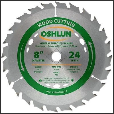 Premium Material 8 24T Carbide Tip Wood Cutting Saw Blade Table Power Exclusive