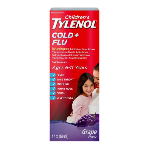 Efficient Tylenol Children s Cold and Flu Oral Suspension Grape 4 Oz Next-Generation