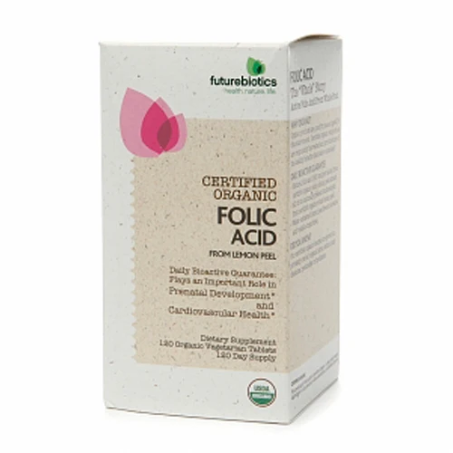Sustainable Futurebiotics Organic Folic Acid Tablets 120Ea Effective