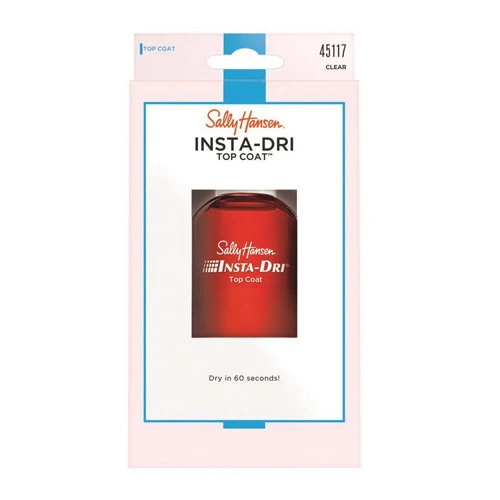 Prestigious Sally Hansen Insta Dri Nail Top Coat Clear 0.45 Oz Reusable