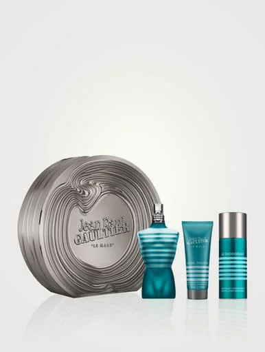 Contemporary Jean Paul Gaultier Le Male 3 Pcs Set 4.2 Eau De Toilette Spray 2.5 Shower Gel 5.1 Deodorant Spray Reusable
