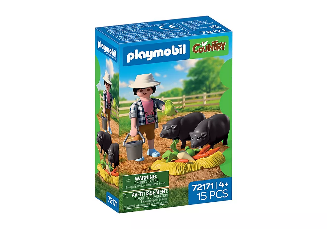 Fashionable Country Farmer with Potbellied Pigs Advanced