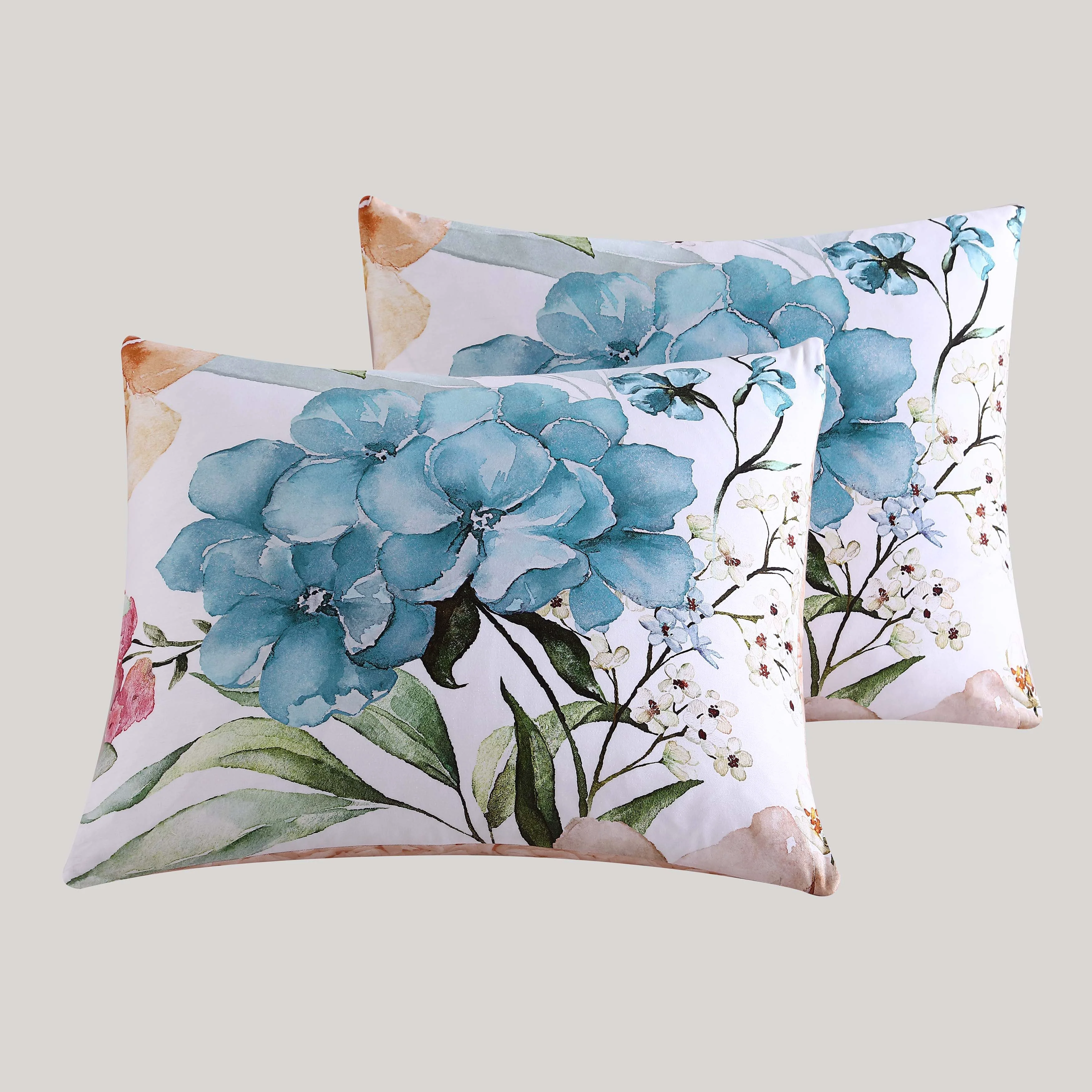 Responsible Bebejan Maia Blue 5 Piece Reversible Comforter Set Environmentally Friendly