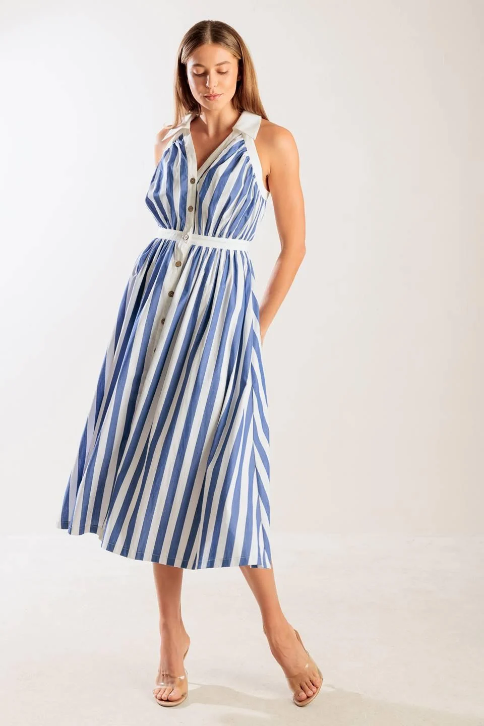 Easy-to-Use Wait for it Woven Midi Dress Smooth