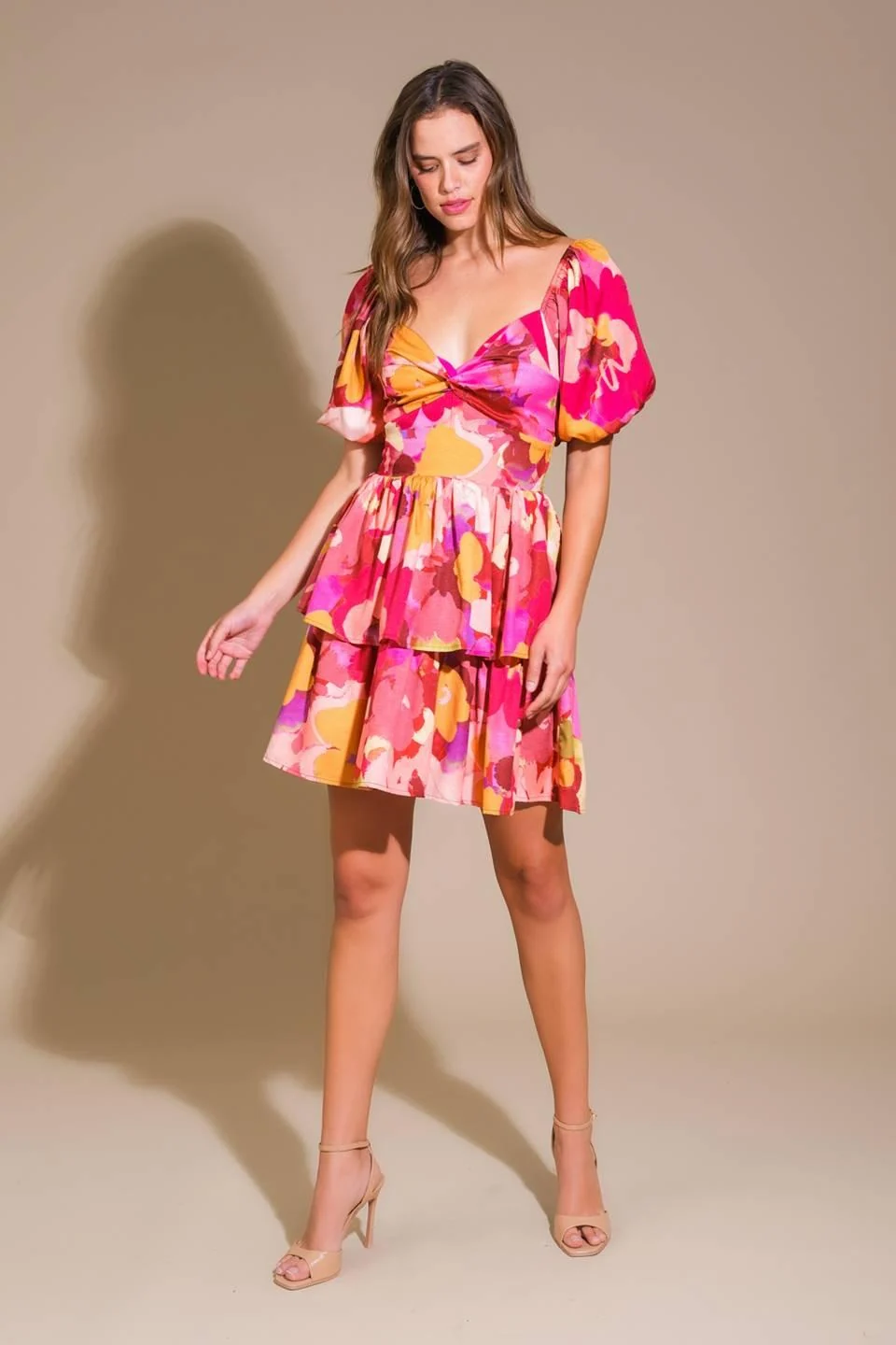 Sophisticated Whimsical Beauty Woven Mini Dress Optimized
