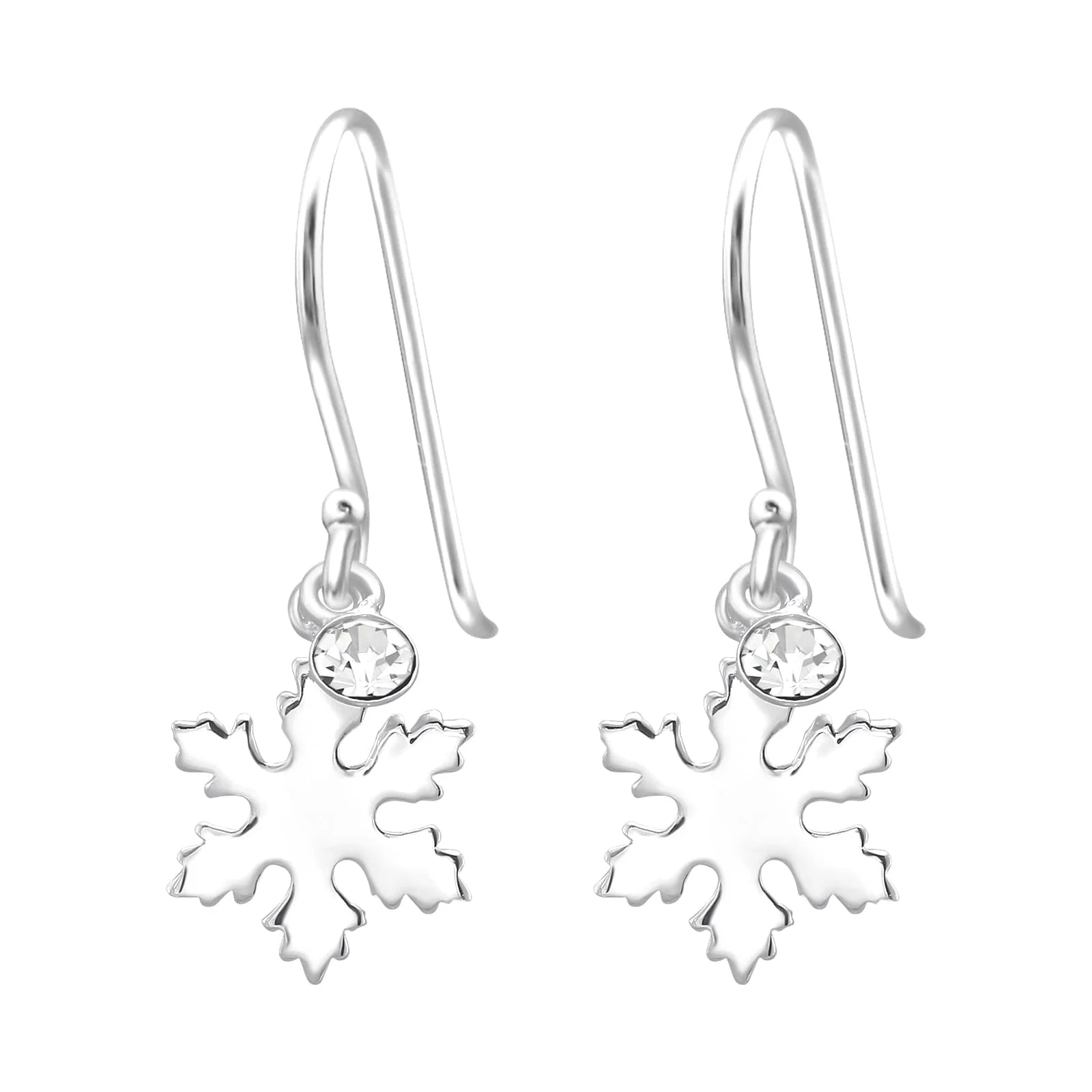 World-Class Ag Sterling Cubic Zirconia Snowflake Drop Earrings Proven