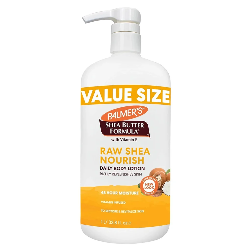 World-Class Palmers Raw Shea Nourishing Body Lotion with Shea Butter Formula for Dry Skin 33.8Oz 1l Fine