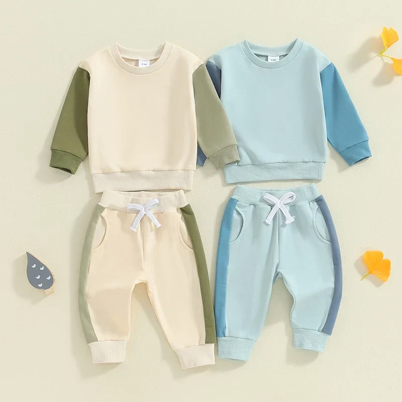 Advanced Baby Toddler Boys 2Pcs Fall Outfit Contrast Color Long Sleeve Top and Long Pants SetSPECIFICATIONS Superior