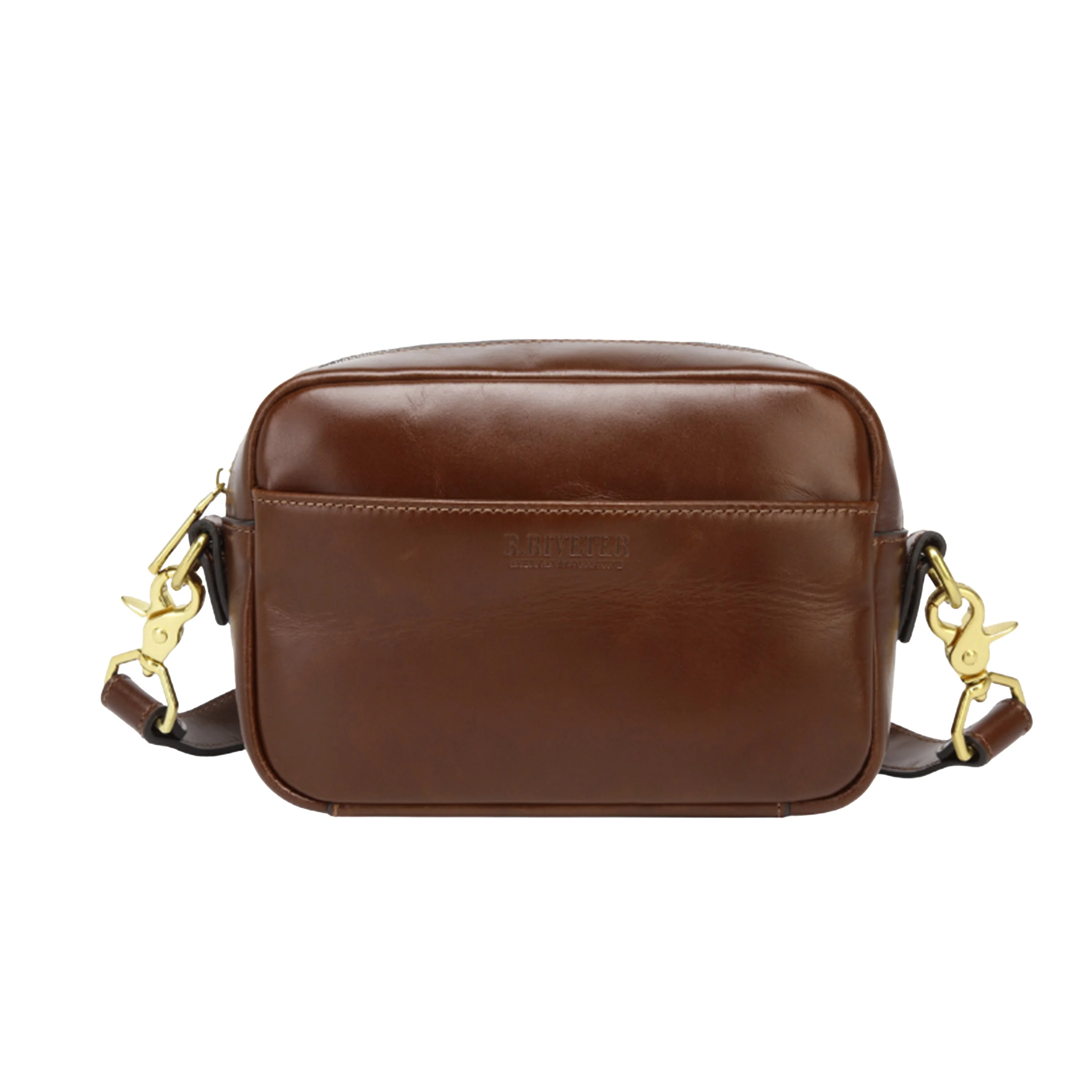 Efficient Jane Crossbody Bag Brown Leather Minimalist