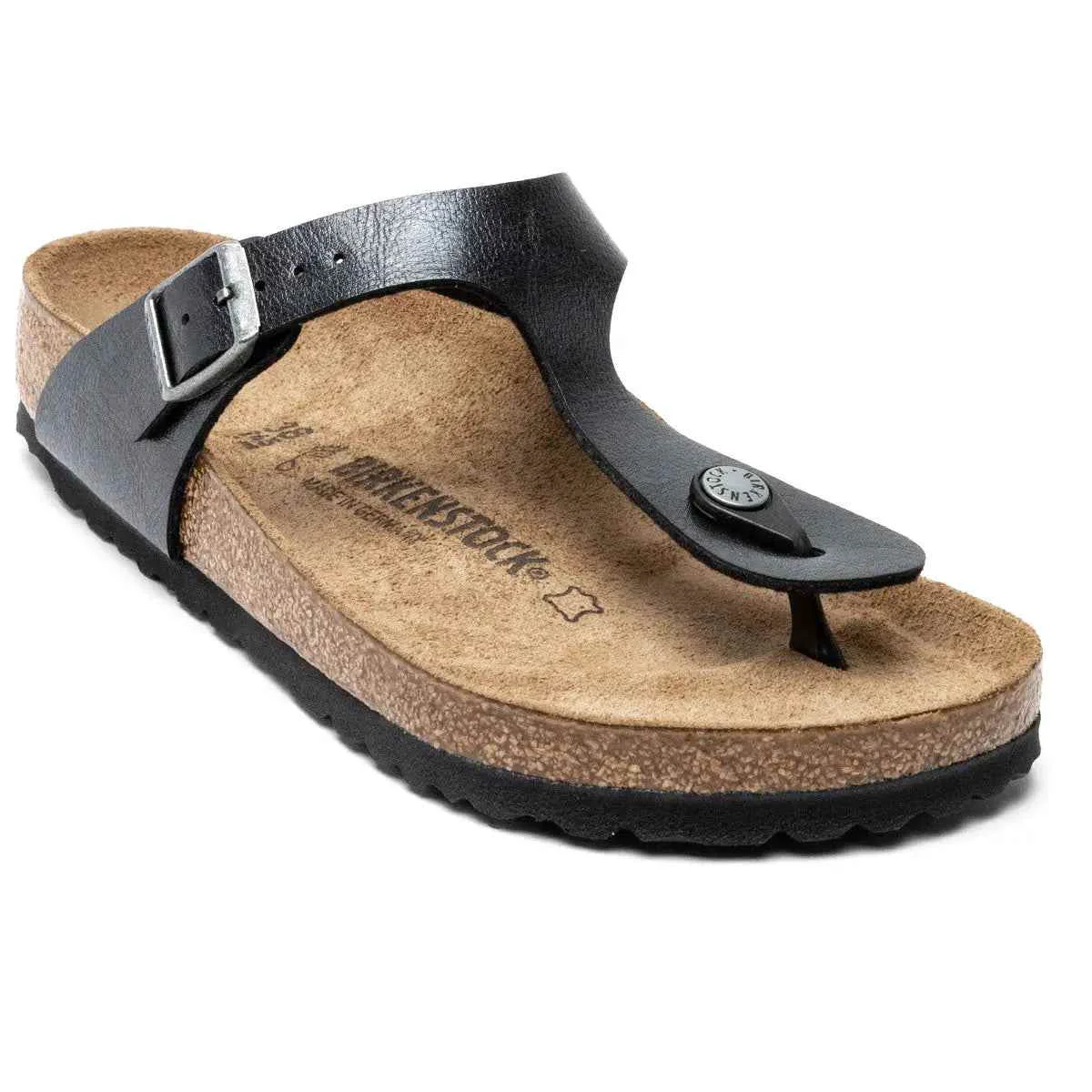 Pure Birkenstock Gizeh Birko-Flor Graceful Licorice Sandals High-Grade