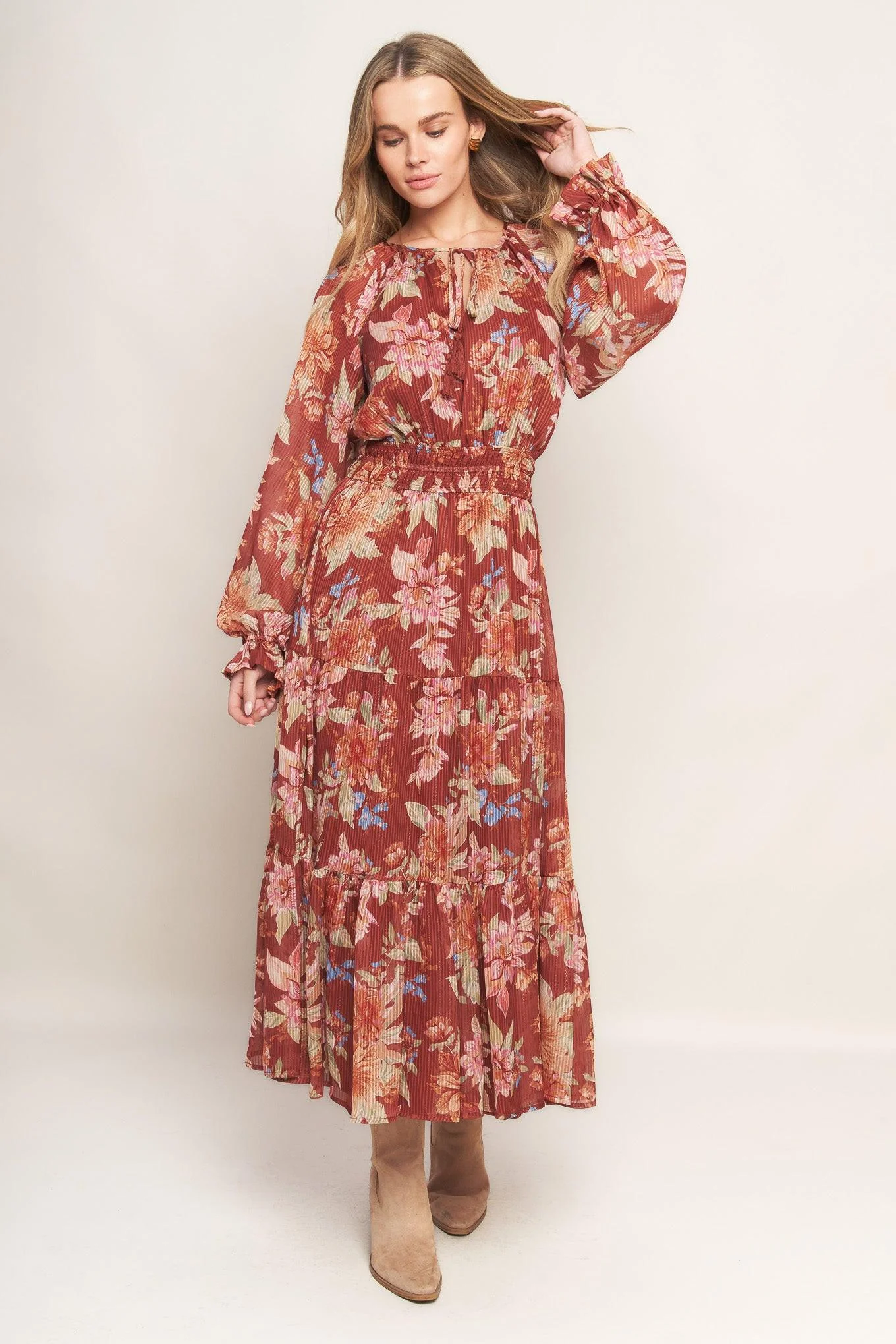Trendy Forest Park Woven Midi Dress Specialty