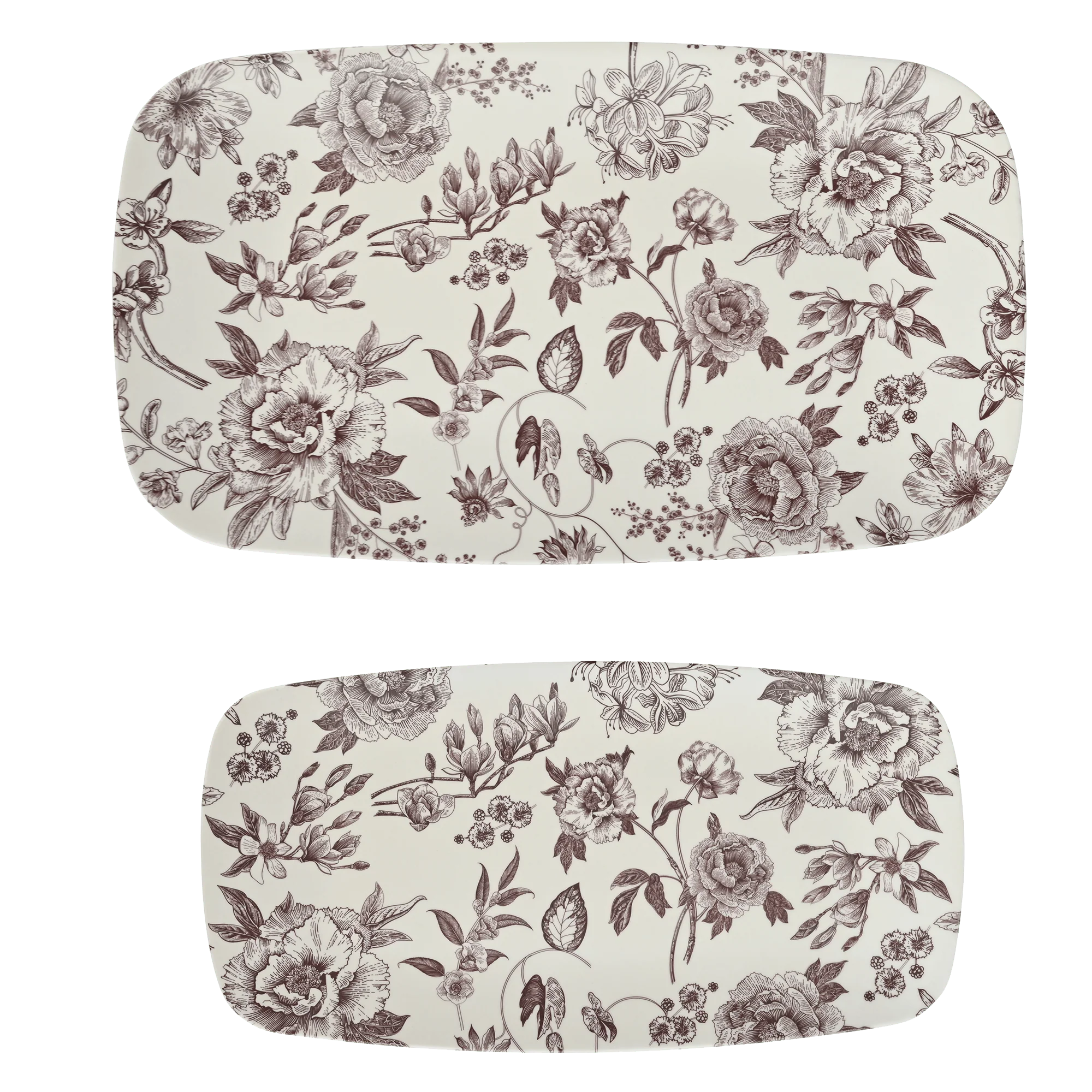 World-Class Brown Delft Stacking Melamine Tray - set of 2 Comfortable
