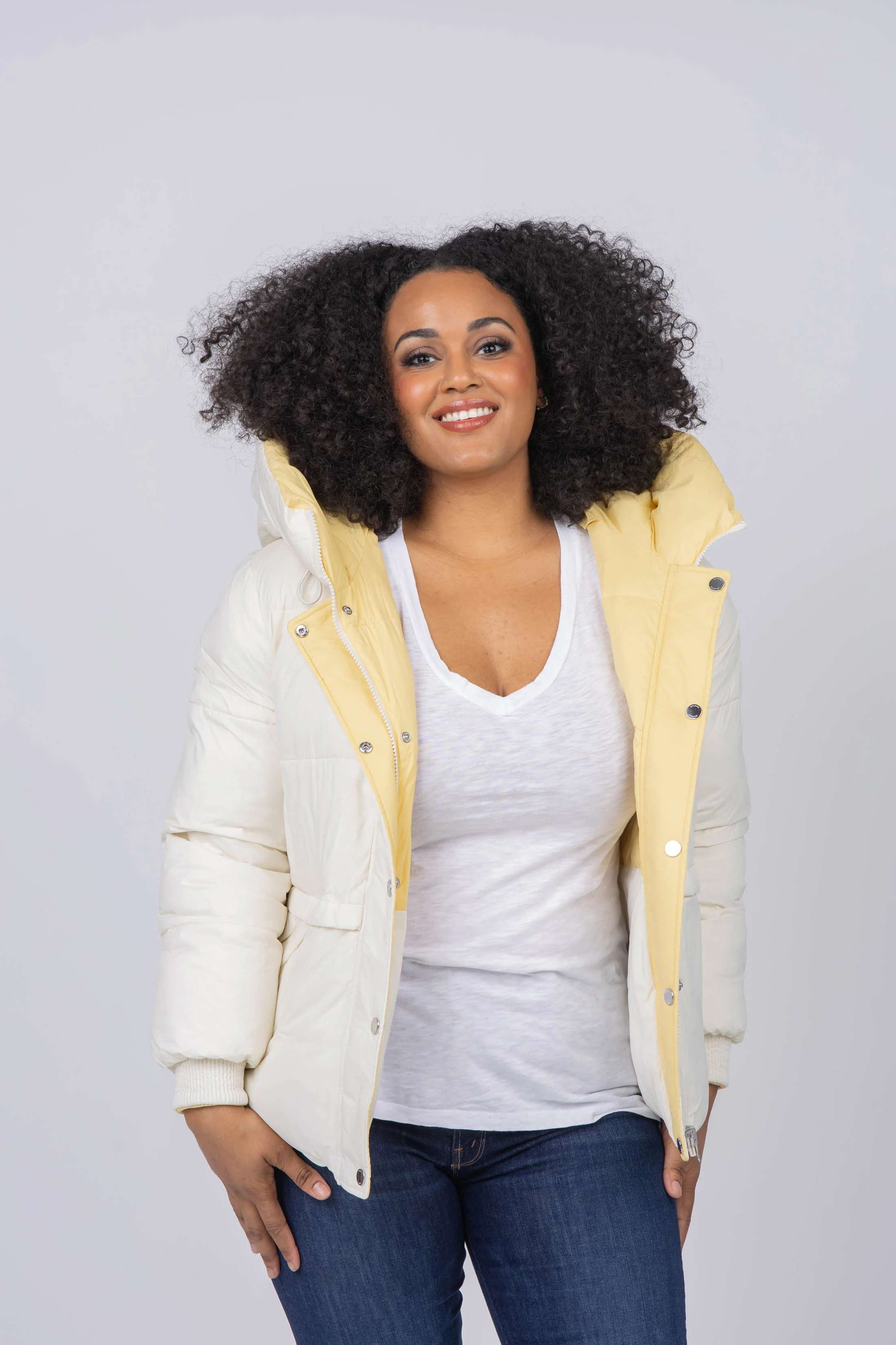 Carefully Designed Soia Kyo Addilyn Jacket in Powder-Beam Genuine