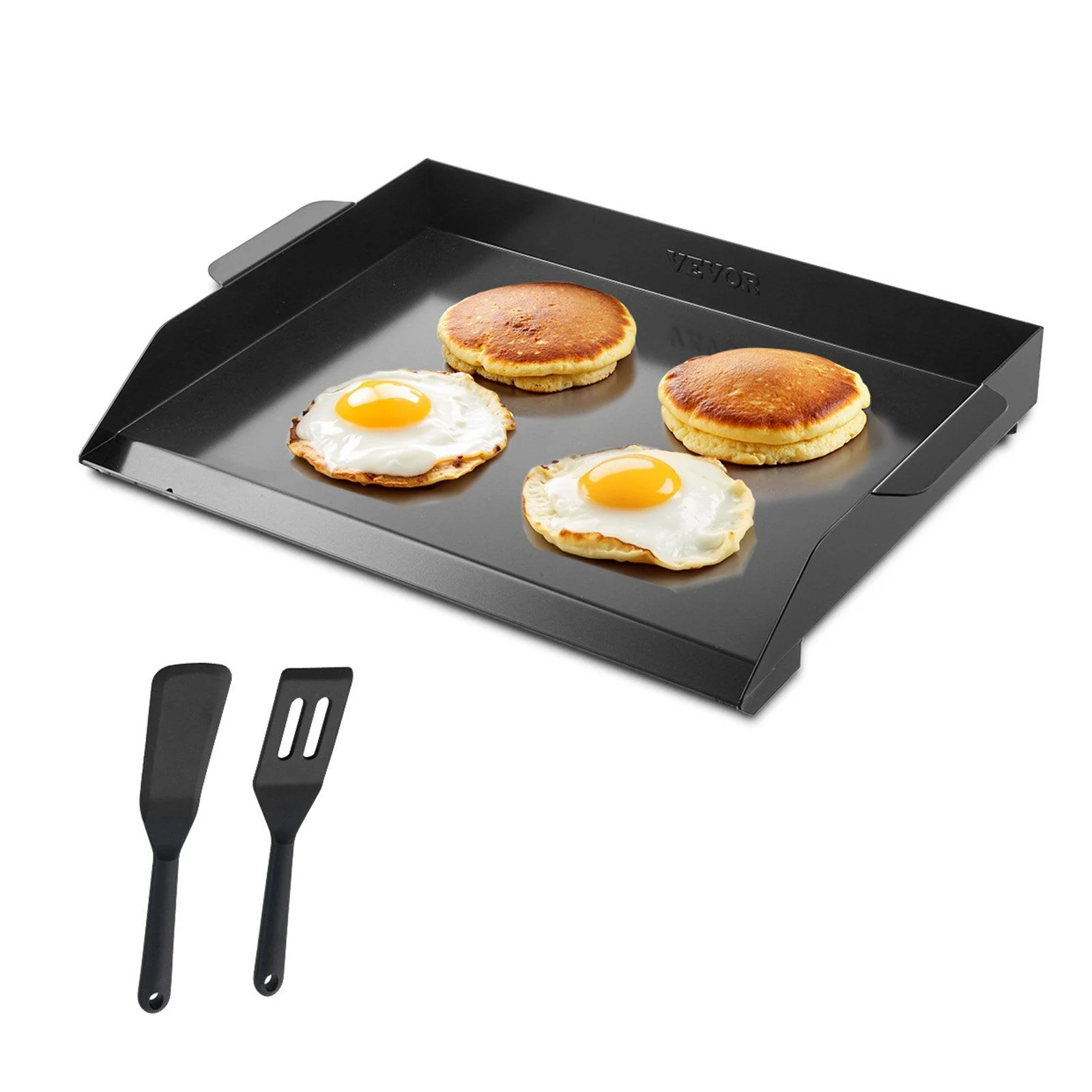 Casual VEVOR Carbon Steel Griddle 22x16 inch Universal Flat Top Rectangular Plate Gas Grill Griddle for BBQ Grill Teppanyaki Portable Family Cookware for Camping Tailgating Party Black - Black Premium