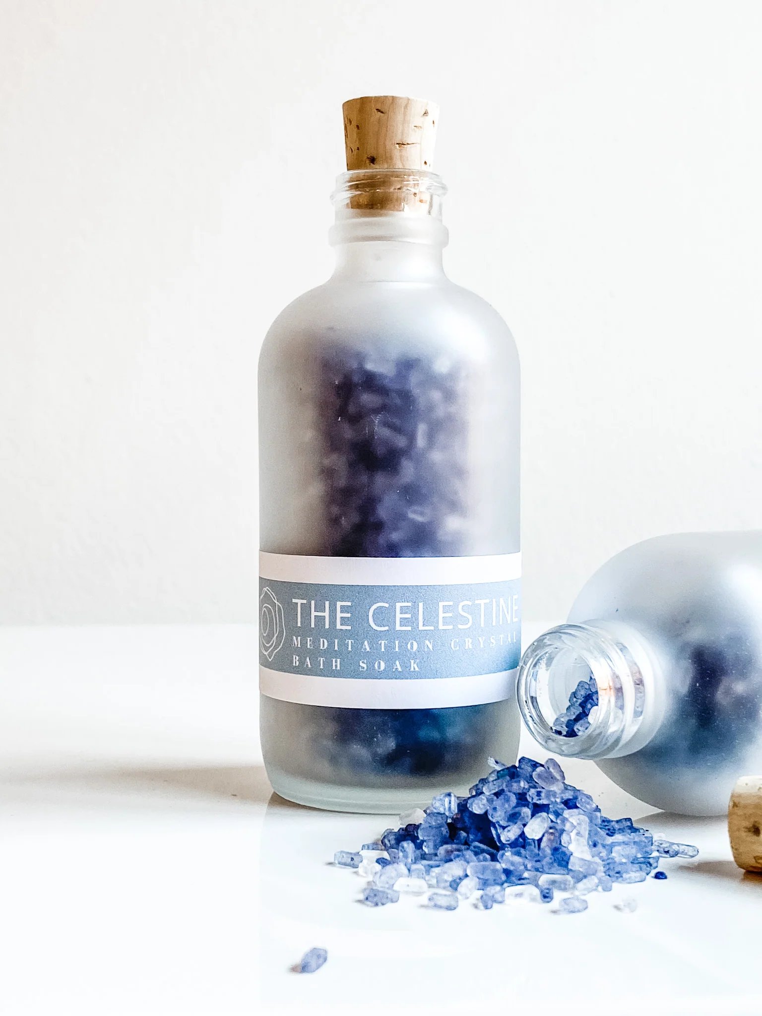 Eco-Friendly Celestine Crystal Inspired Luxury Bath Soak - All Natural Handmade Versatile