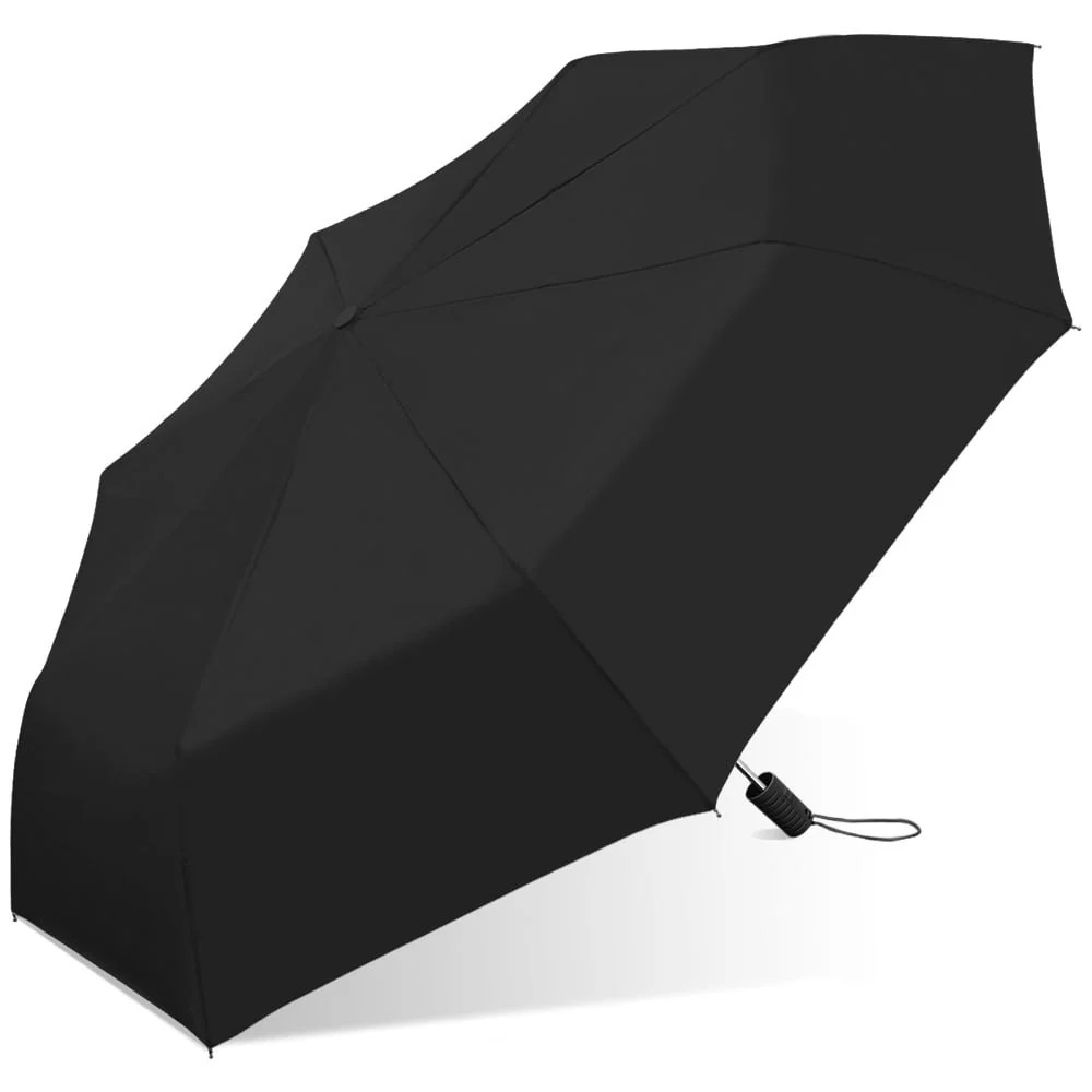 Sustainable Umbrella Mens Auto Fold Black Over Sized 42 Inches - 1 Ea Smart