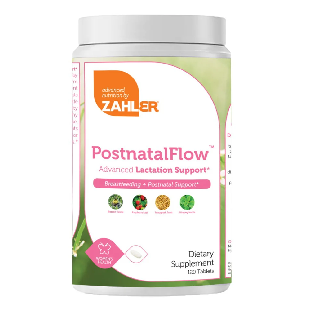 Original Zahler PostnatalFlow Advanced Lactation Support Breastfeeding and Postnatal Tablets 120Ea Flexible