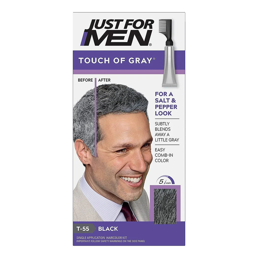 Verified Just For Men Touch Of Gray Hair Color T-55 Black 1 Ea World-Class