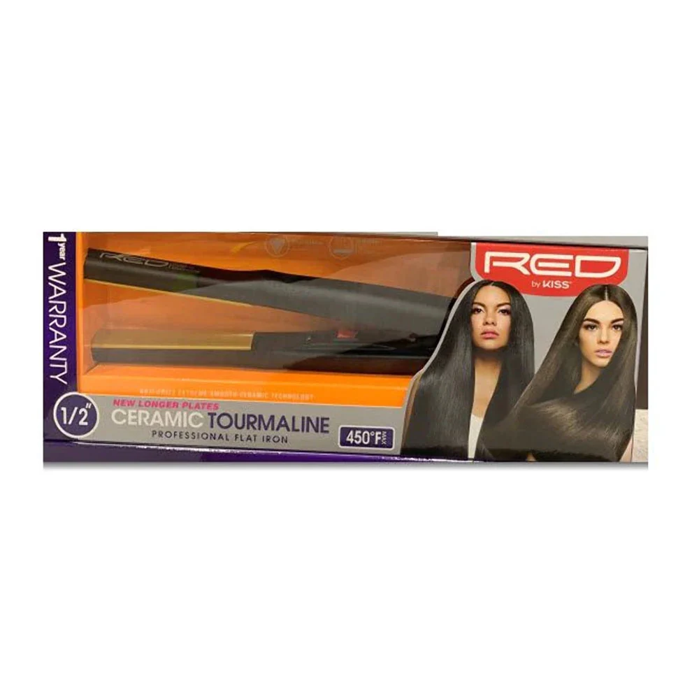 Verified Red by Kiss Professional 0.5 Inch Ceramic Tourmaline Flat Iron 1 Ea Refined
