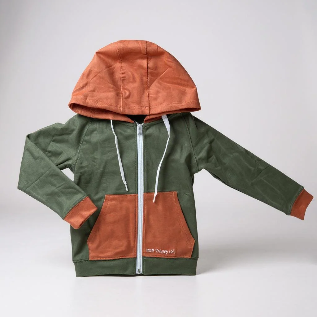 Relaxed Kids Bamboo Hooded Zip Jacket - Soft Lightweight Hoodie for Children Premium Material