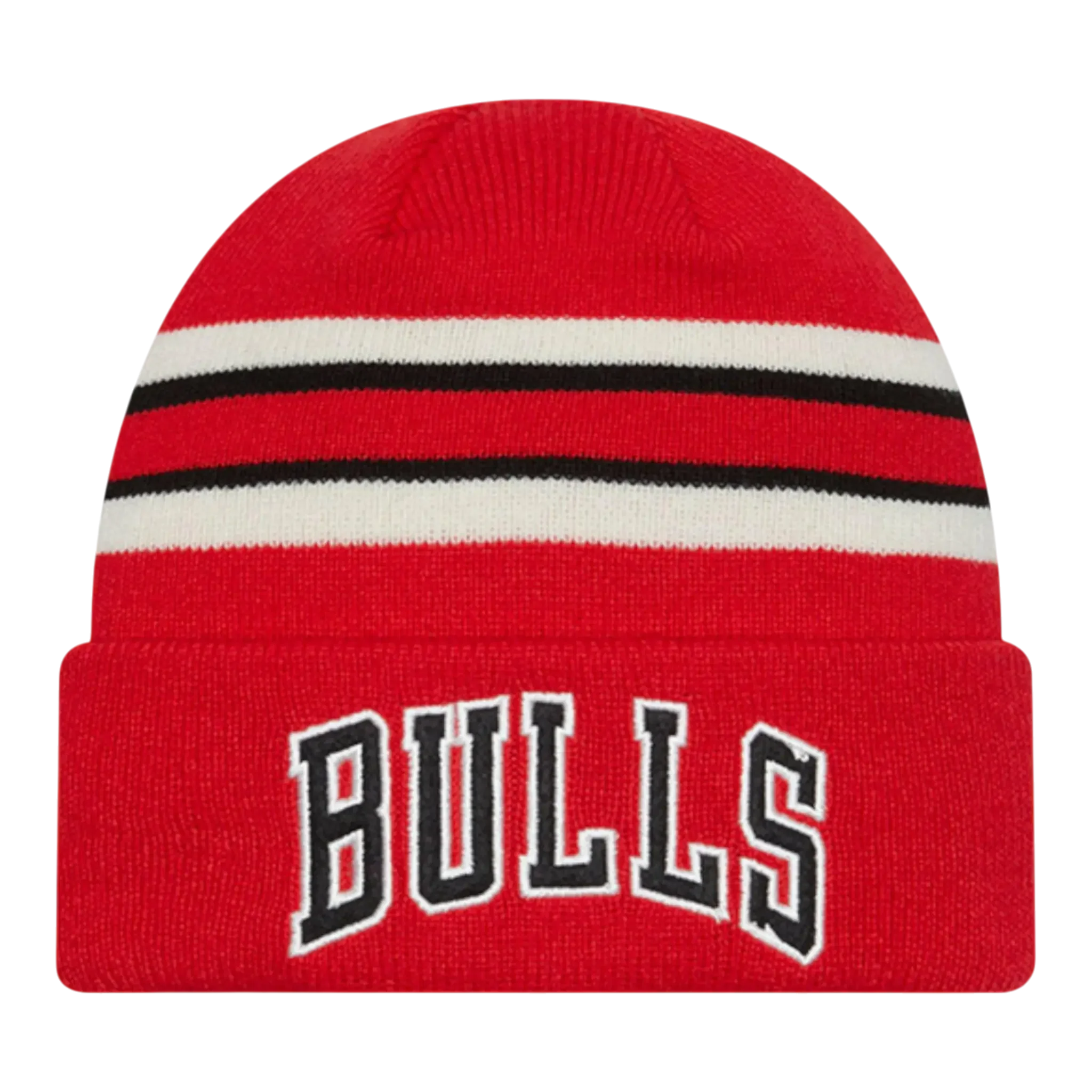 Elegant New Era Retro Cuff Knit Chicago Bulls Beanie Red Beanie Official