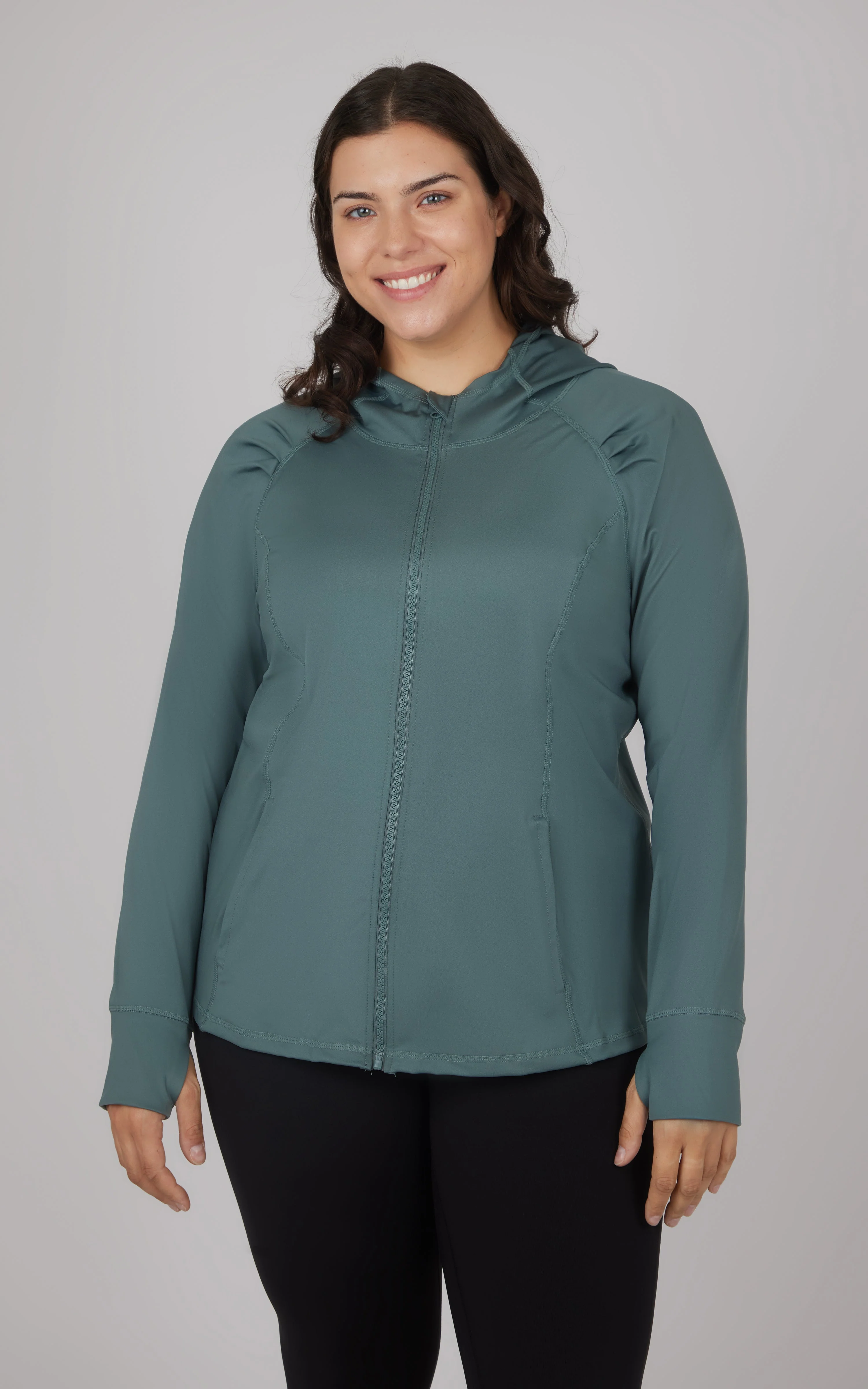 Selected 90 Degree by Reflex Plus Slim Fitted Full Zip Hooded Jacket Eco-Friendly