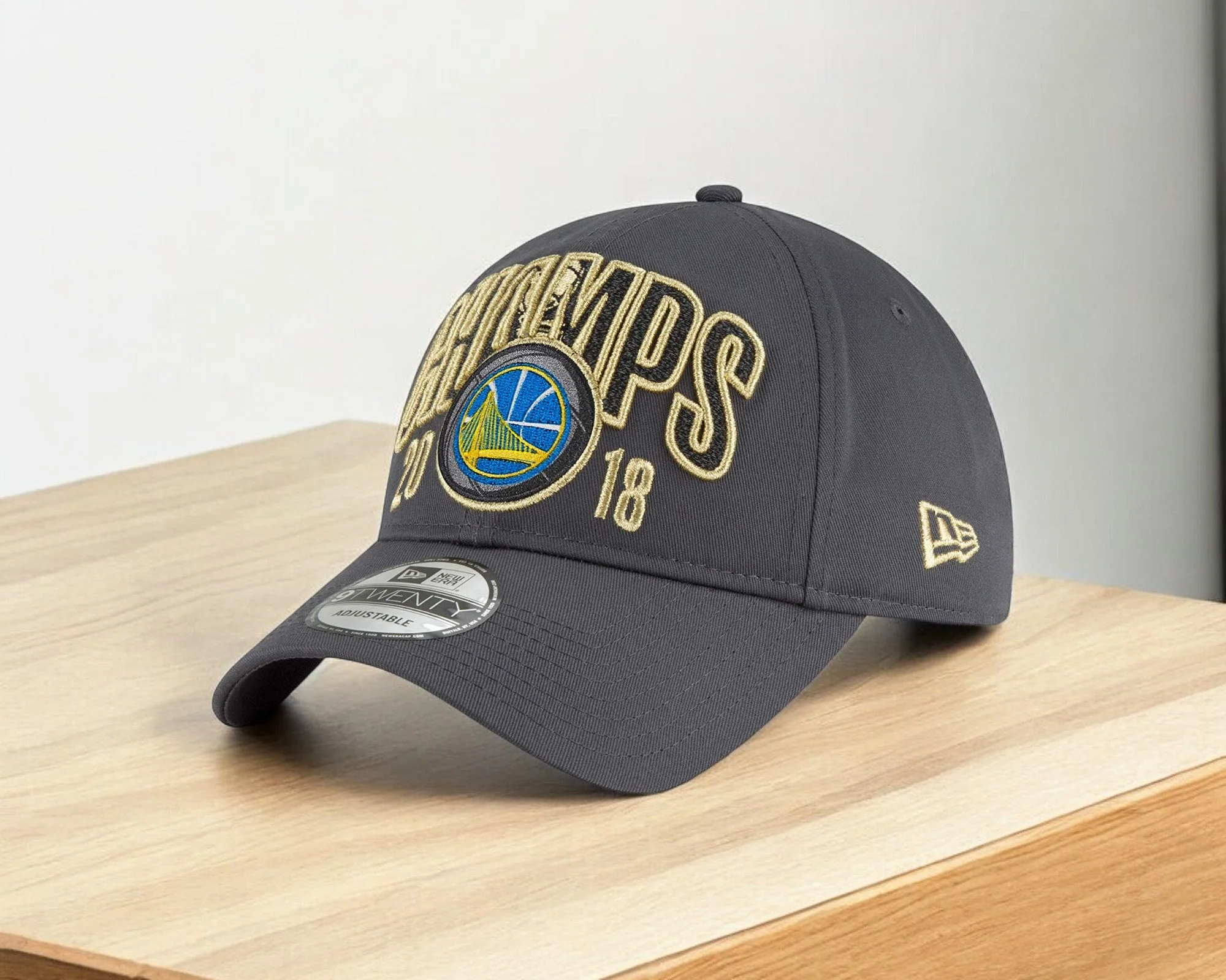 Enhanced New Era Men's NBA Golden State Warriors Champs 18 9Twenty Strapback Hats Eco-Friendly