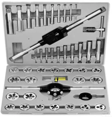 Stylish Large 45 Piece Metric Tap Die Nc Nf Tool Set Kit Lightweight