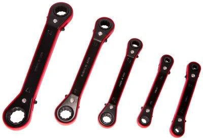 Secure Metric Offset Ratcheting Box End Wrench Ratchet Off-Set Socket Tool Set Fine Crafted