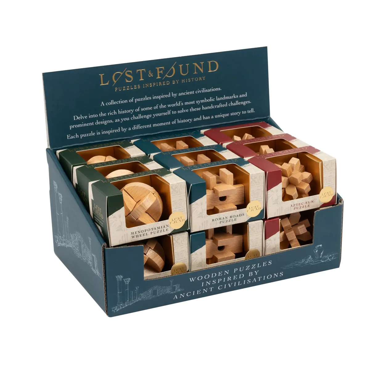 Eco-Friendly Lost Found Ancient Civilizations Wood Puzzle Practical
