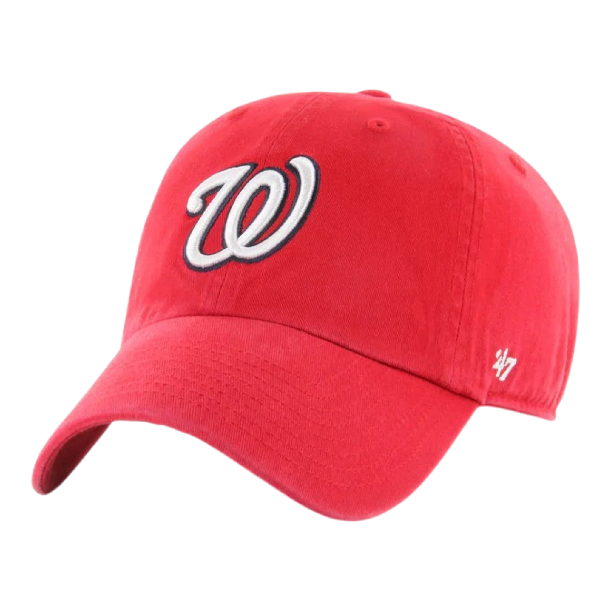 Enhanced 47 Brand Clean Up Washington Nationals Strapback Hat — Red Adjustable Cap User-Friendly