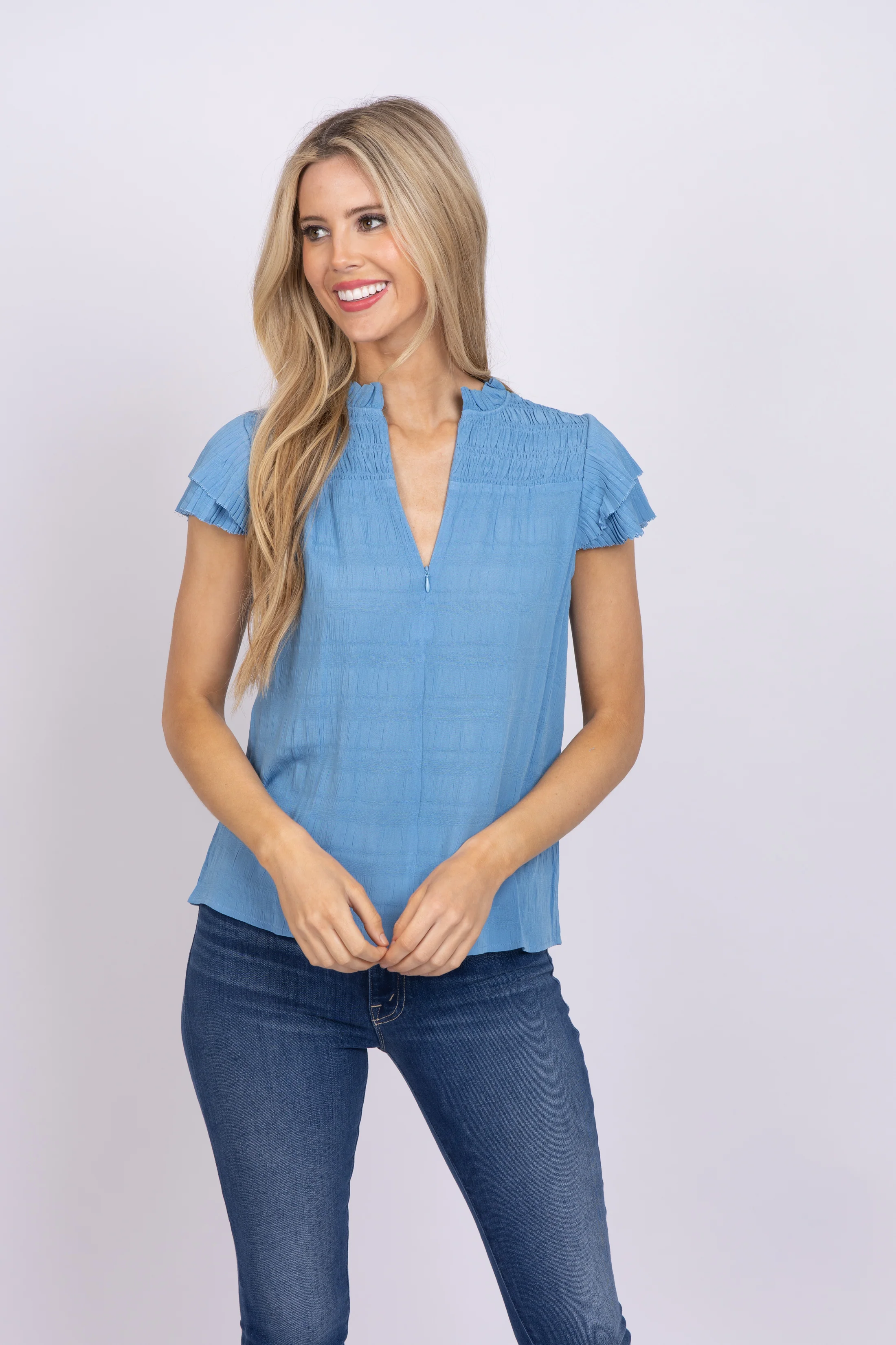 Certified Caballero Kaz Top in Azure Blue First-Class