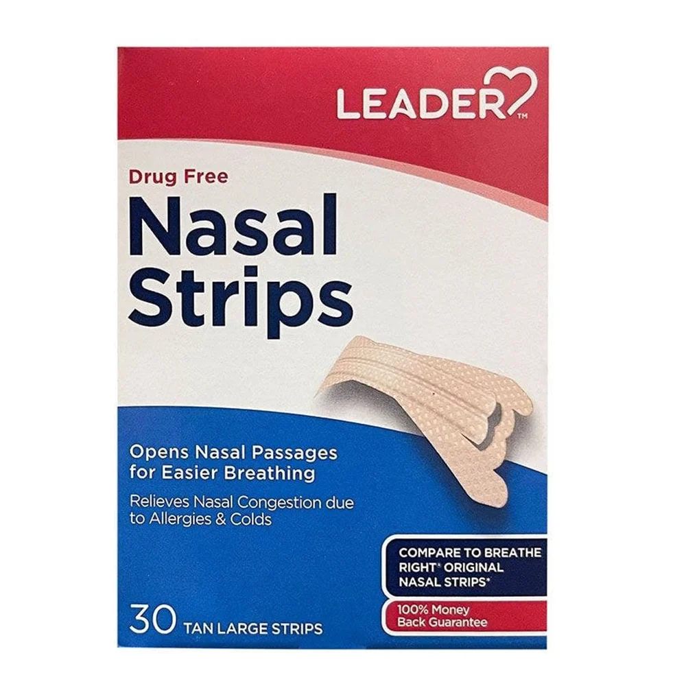 Premium Material Leader Tan Nasal Strips Large Opens Nasal Passages forEasier Breathing 30Ea Consistent