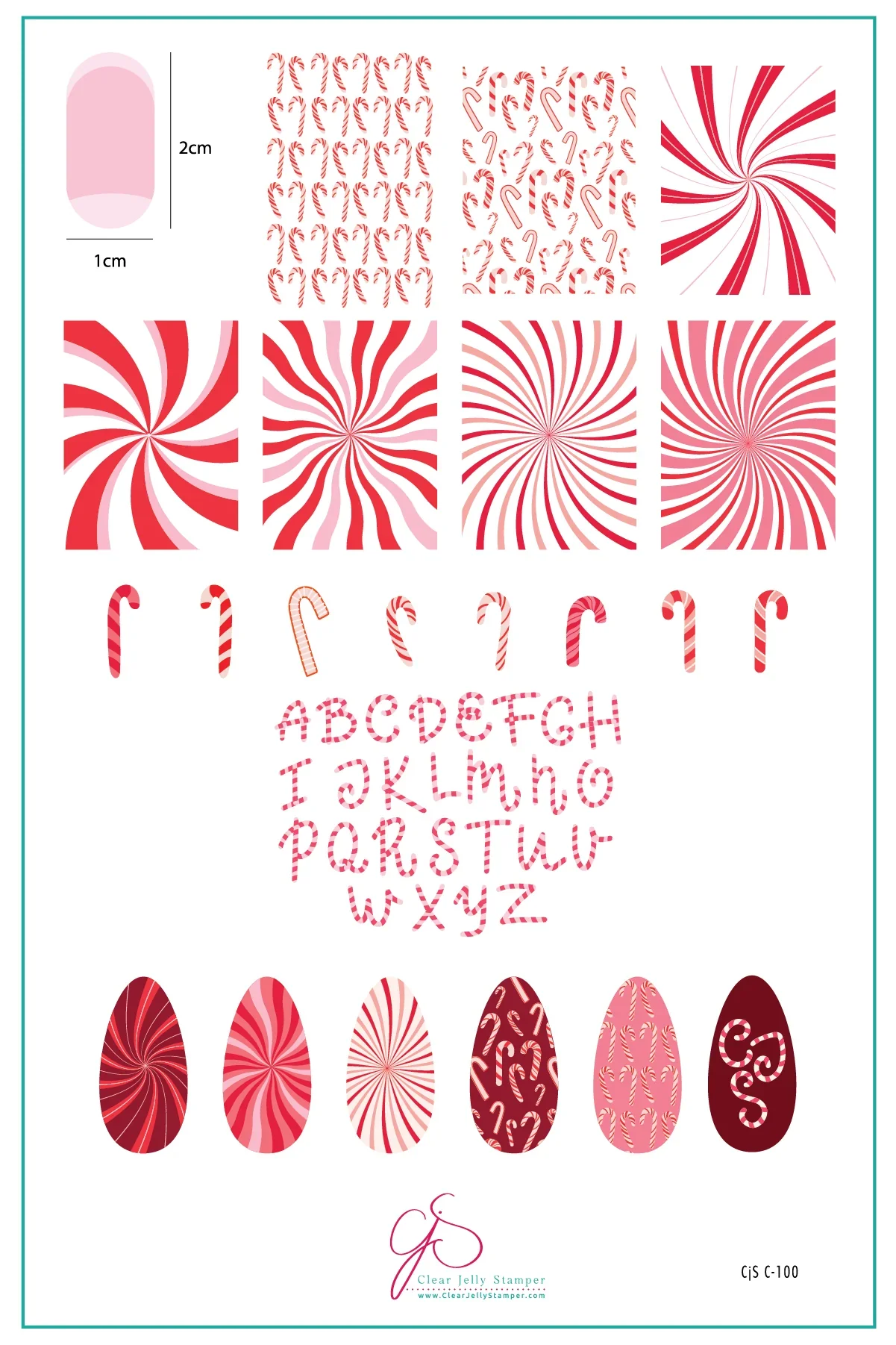 Consistent Peppermint Parade CjSC-100 - Clear Jelly Stamping Plate Refined