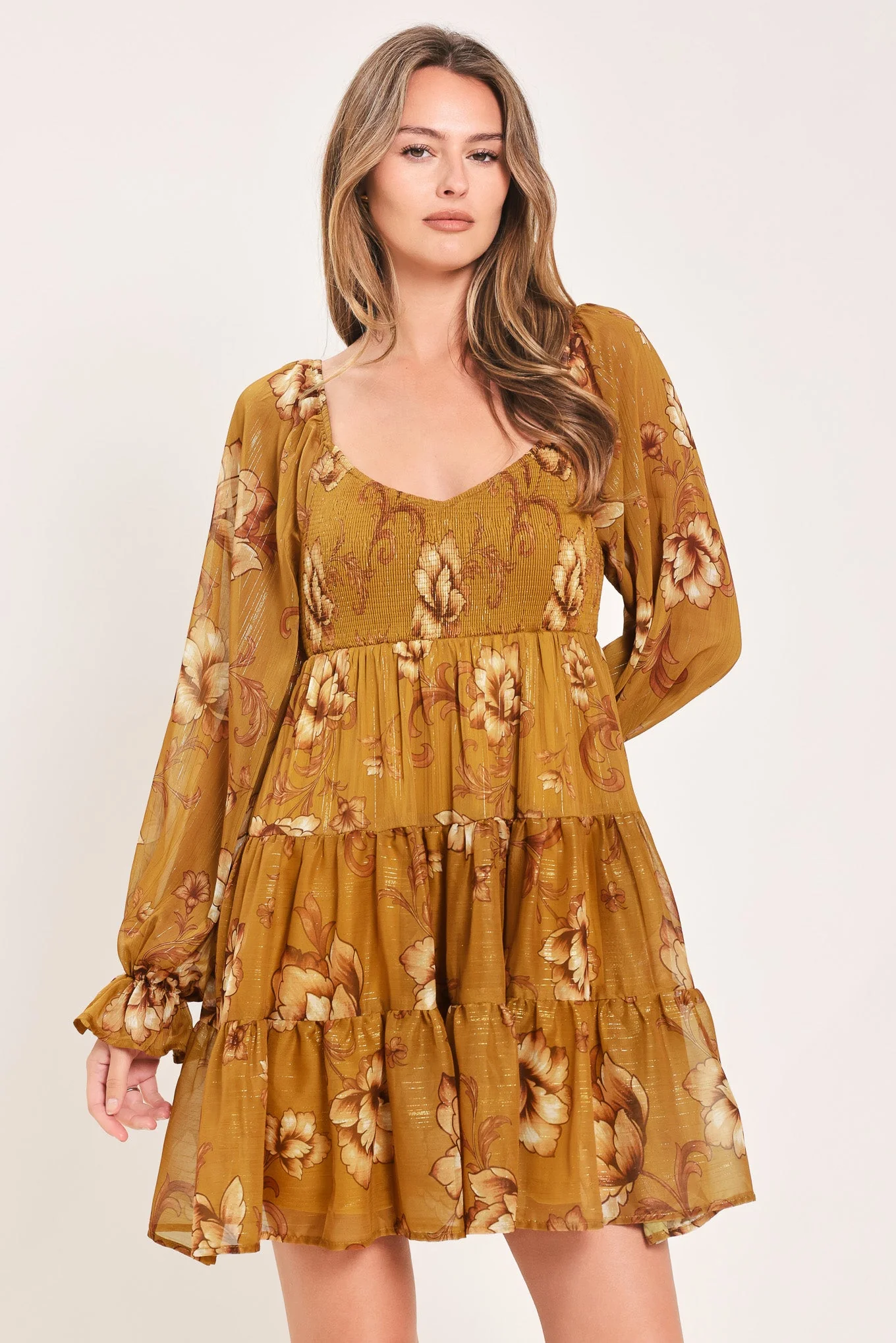 Contemporary Saffron Garden Muse Woven Mini Dress Healthy