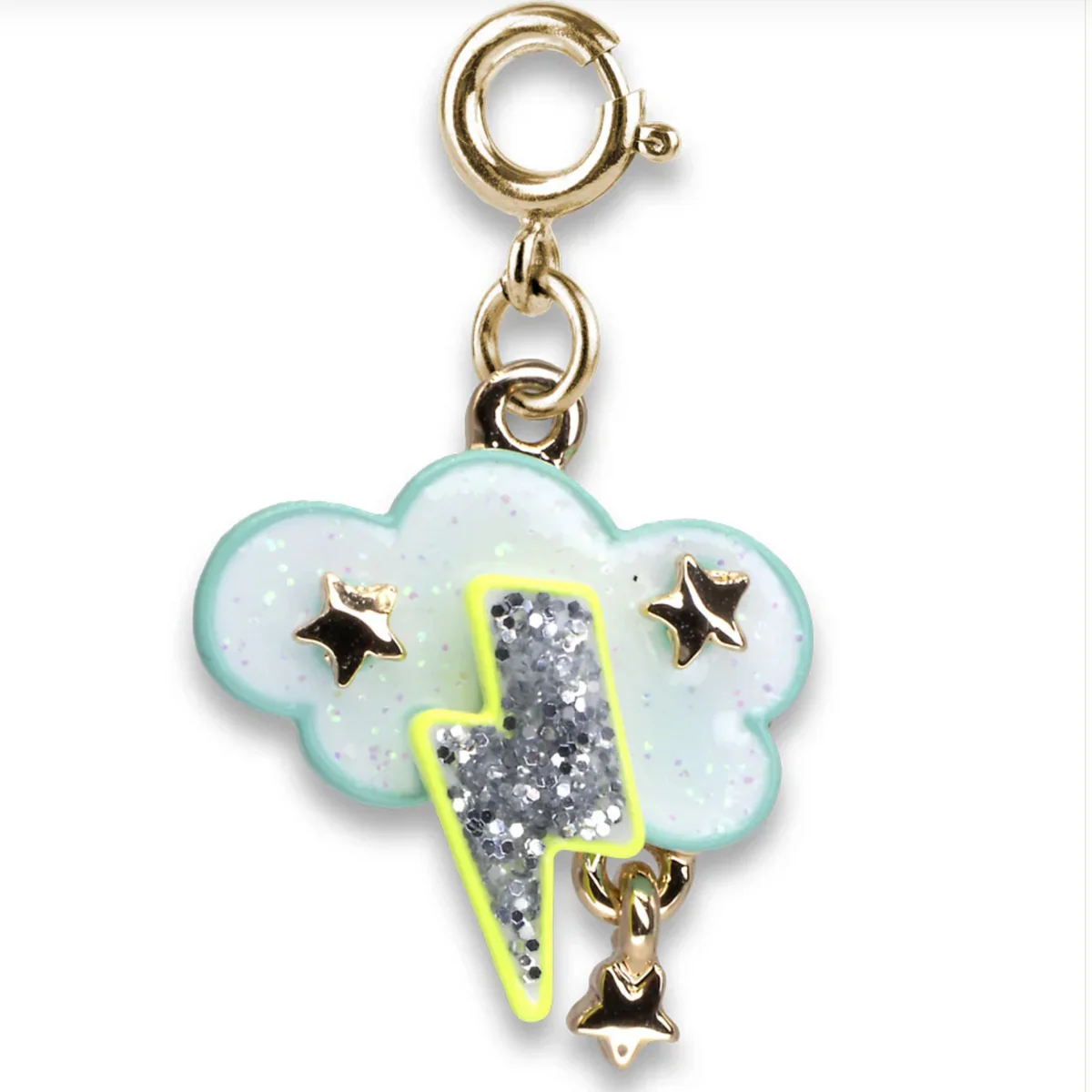 High-Performance Gold Glitter Lightning Charm High-Grade