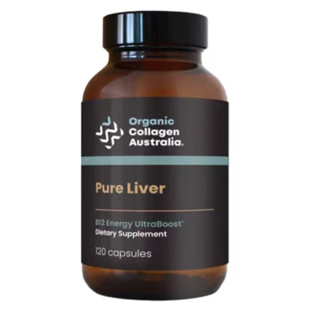 Proven Organic Collagen Australia Pure Liver Dietary Supplement Capsules 120Ea Recyclable